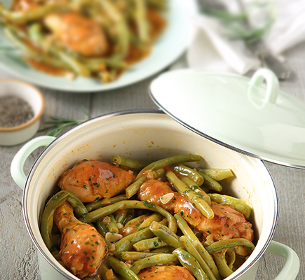 φασολάκια με κοτόπουλο