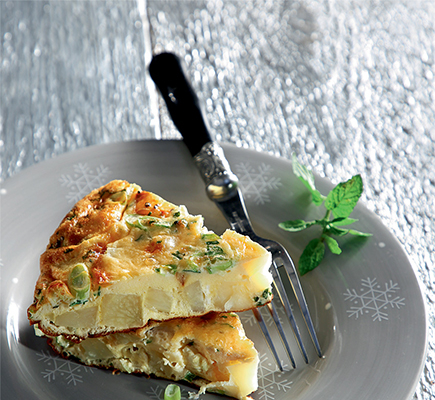 Ομελέτα με τις ψητές πατάτες που περίσσεψαν