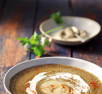 Μανιταρόσουπα με γλυκοπατάτα