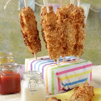 Κοτοσουβλάκια στο φούρνο παναρισμένα με δημητριακά ολικής άλεσης #allazoumesinithies | ΑΒ Βασιλόπουλος