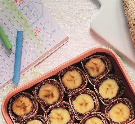 Υγιεινά γλυκά «σούσι» (sushi rolls) μπανάνας