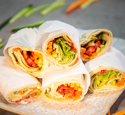 Τορτίγια με λαχανικά