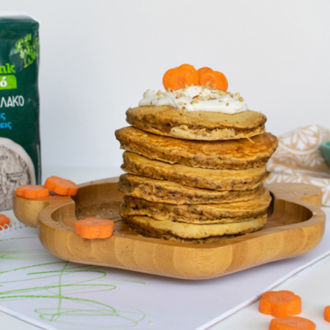 Vegan pancakes καρότου χωρίς αβγά