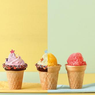 Πολύχρωμα σορμπέ με μέλι