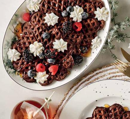 Υγιεινές σοκολατένιες βάφλες με κακάο και αλεύρι αμυγδάλου