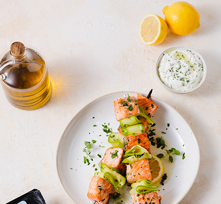 Σουβλάκι σολομού