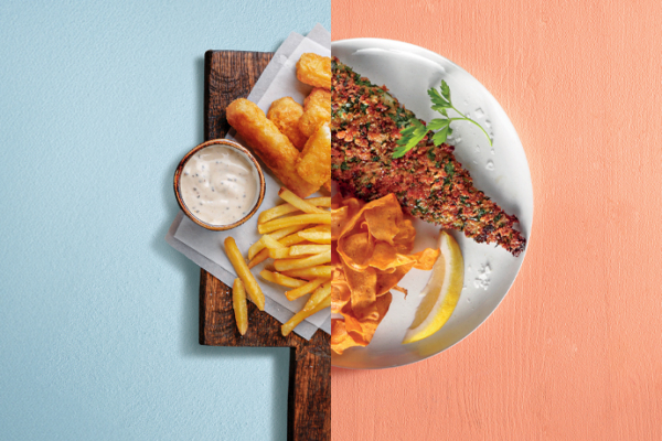 Healthy fish & chips